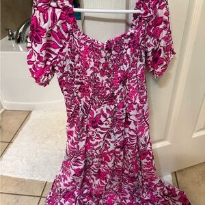 Lilly Pulitzer Pink Floral Kids Casual Dress